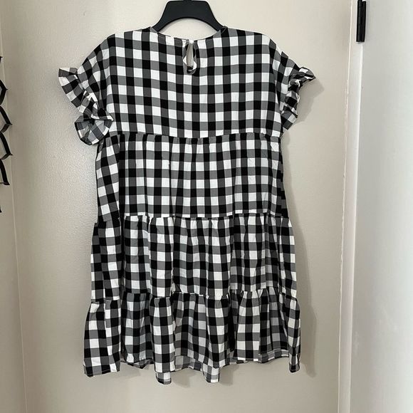 Boutique | Gingham Mini Sundress, Oversized and  Lightweight - Picture 2 of 3